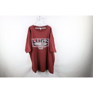 Deadstock Vtg 90s Lugz Mens 2XL XXL Spell Out Big Logo Short Sleeve T-Shirt USA
